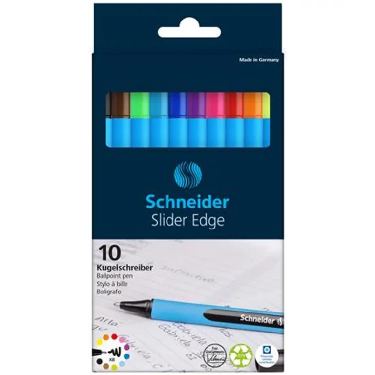 Golyóstoll készlet, 0,7 mm, kupakos, SCHNEIDER "Slider Edge XB", vegyes színek