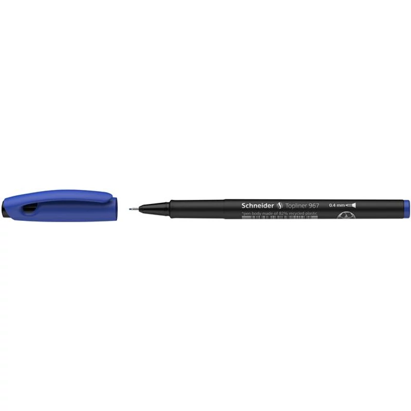 Tűfilc, 0,4 mm, SCHNEIDER "Topliner 967", kék