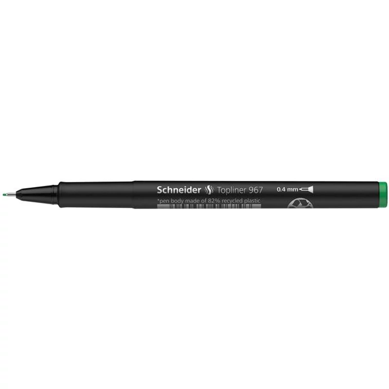 Tűfilc, 0,4 mm, SCHNEIDER "Topliner 967", zöld