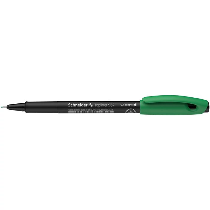 Tűfilc, 0,4 mm, SCHNEIDER "Topliner 967", zöld