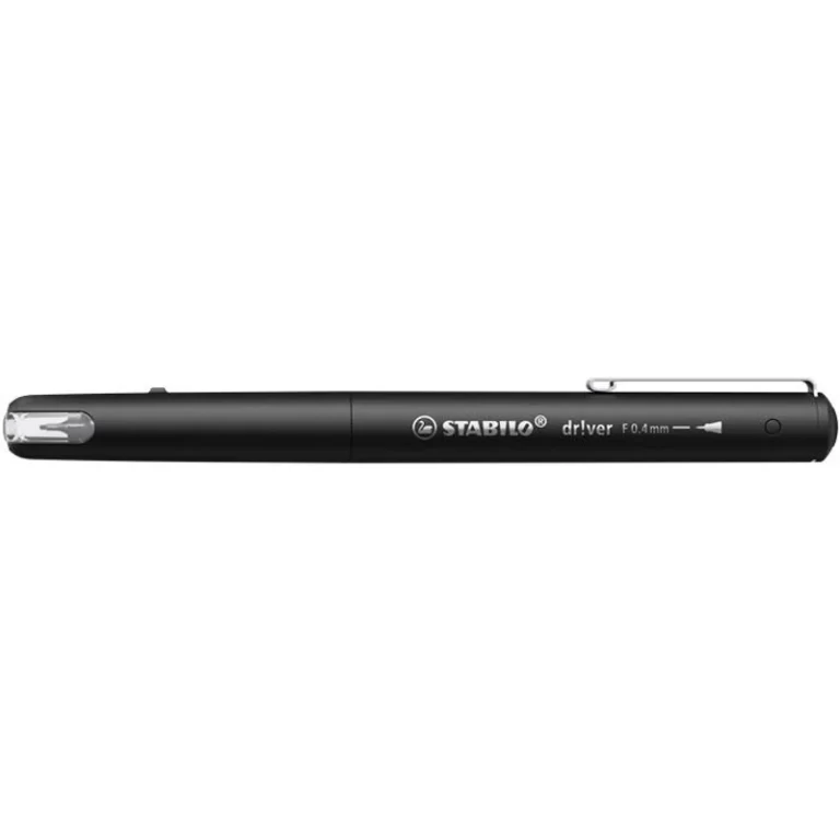 Tűfilc, 0,4 mm, STABILO "dr!ver", fekete