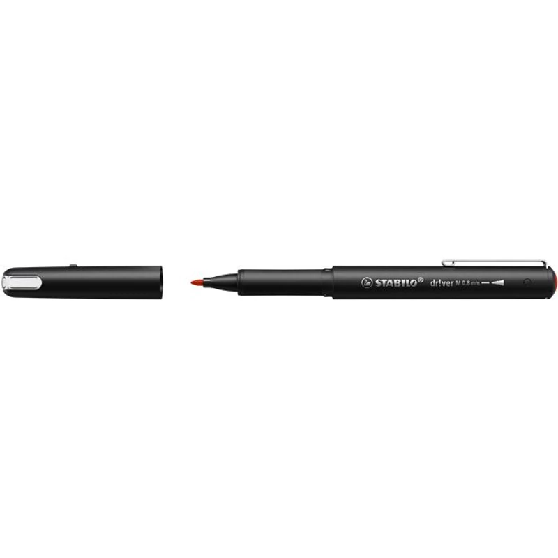 Filctoll, 0,8 mm, STABILO "dr!ver", piros
