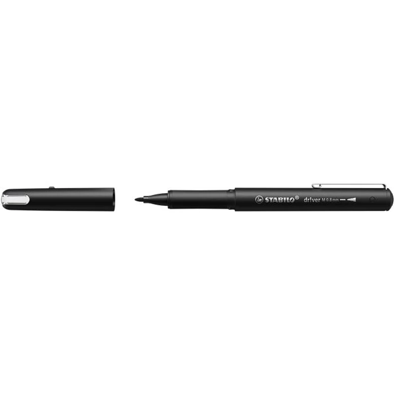 Filctoll, 0,8 mm, STABILO "dr!ver", fekete