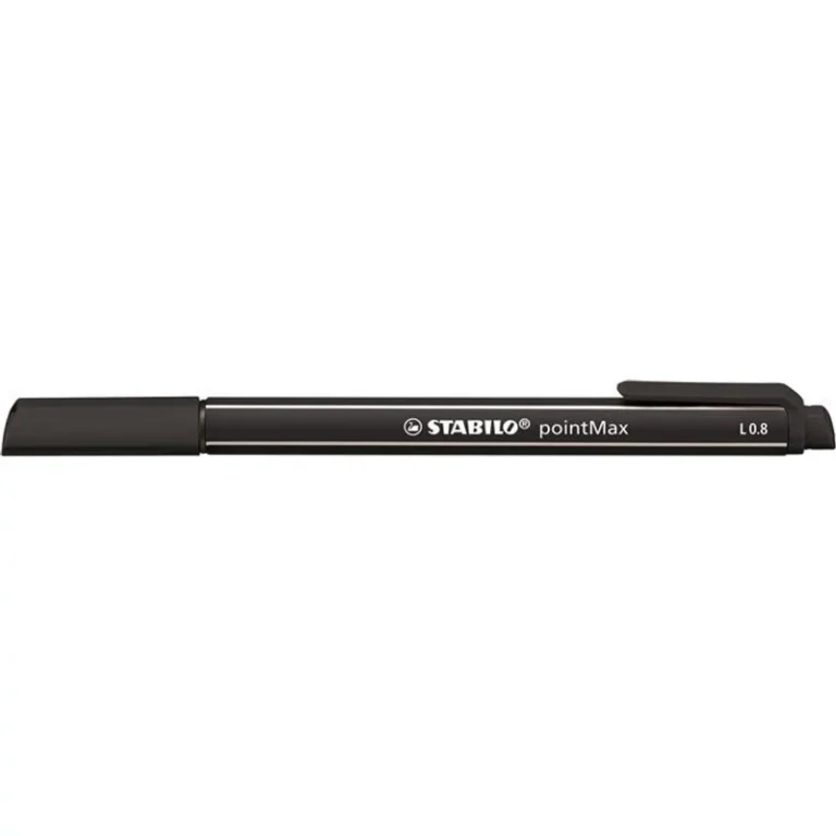 Filctoll, 0,8 mm, STABILO "Point Max", fekete
