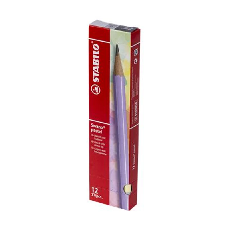 Grafitceruza radírral, HB, hatszögletű, STABILO "Swano Pastel", sárga