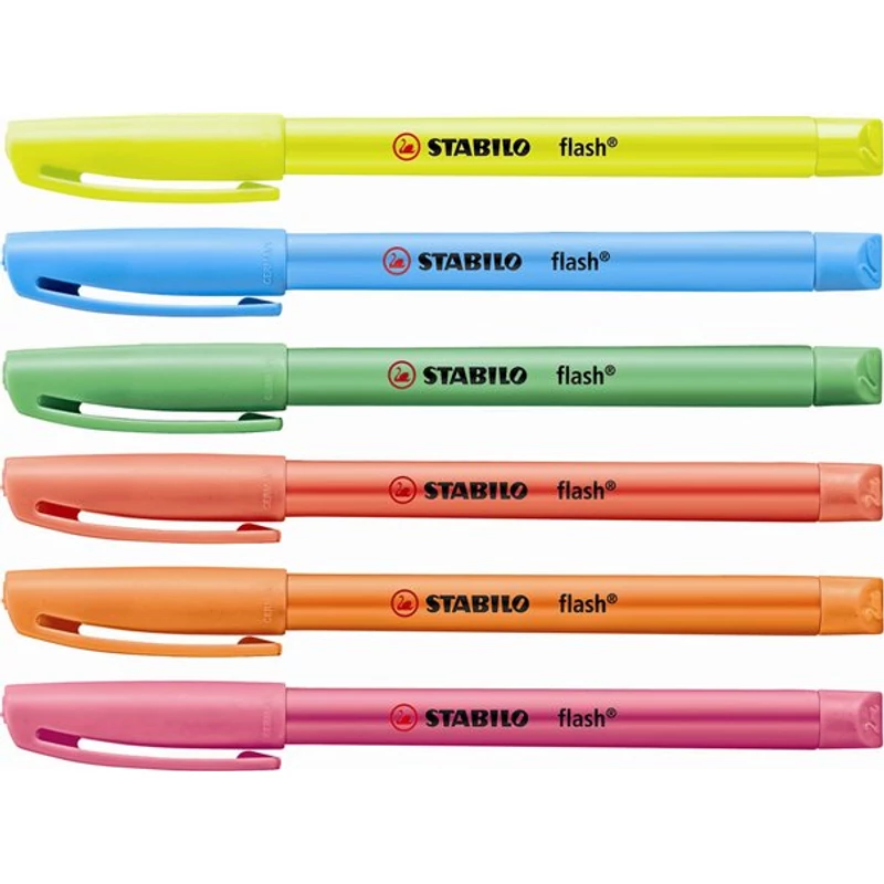 Szövegkiemelő, 1-3,5 mm, STABILO "Flash", rózsaszín