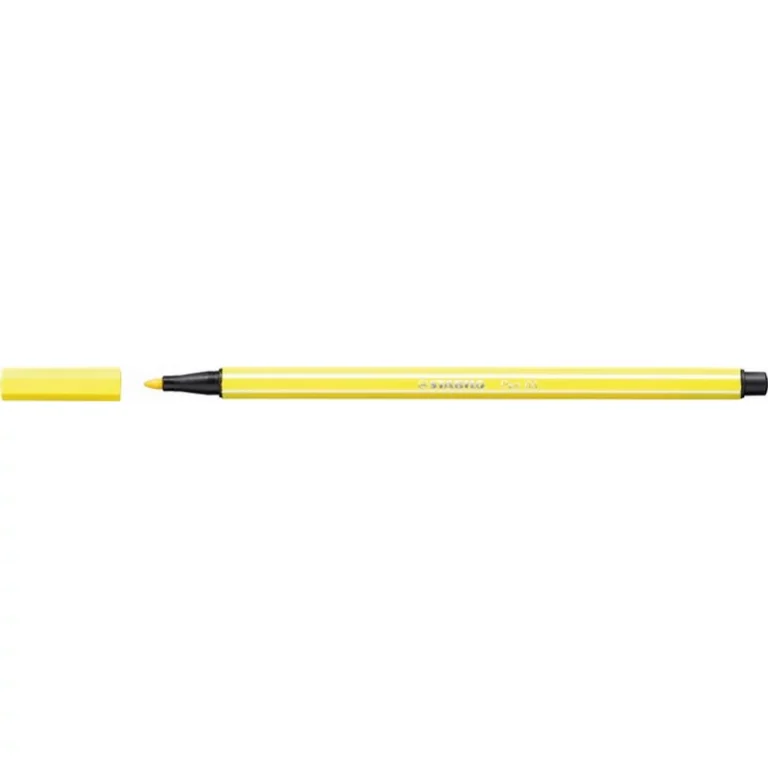 Filctoll, 1 mm, STABILO "Pen 68", neon sárga