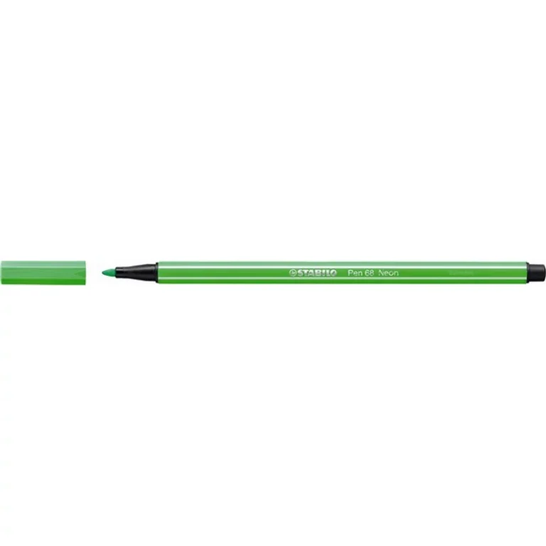 Filctoll, 1 mm, STABILO "Pen 68", neon zöld