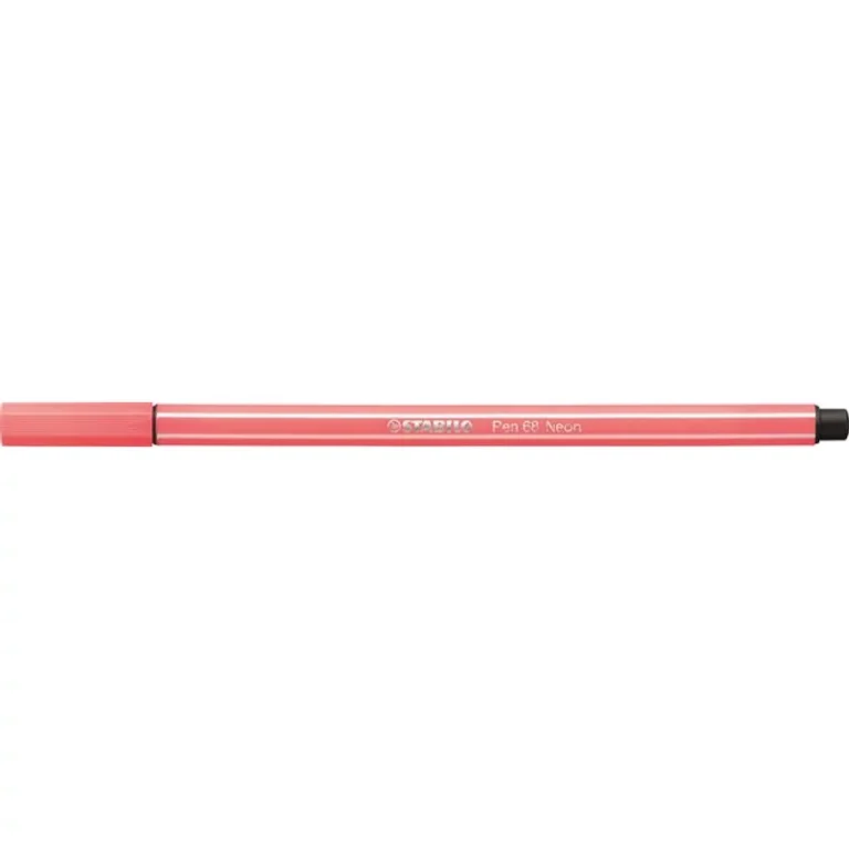 Filctoll, 1 mm, STABILO "Pen 68", neon piros