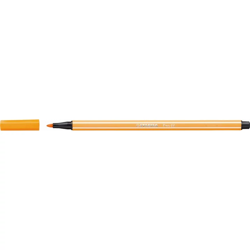 Filctoll, 1 mm, STABILO "Pen 68", neon narancssárga