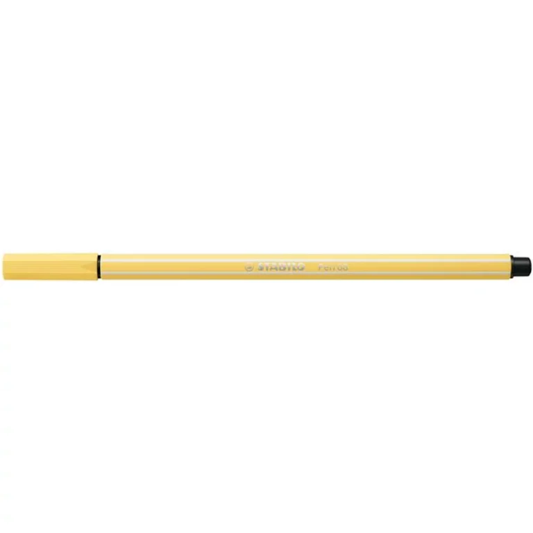 Filctoll, 1 mm, STABILO "Pen 68", világossárga