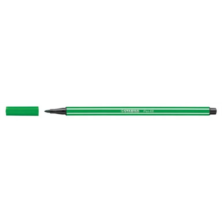 Filctoll, 1 mm, STABILO "Pen 68", zöld