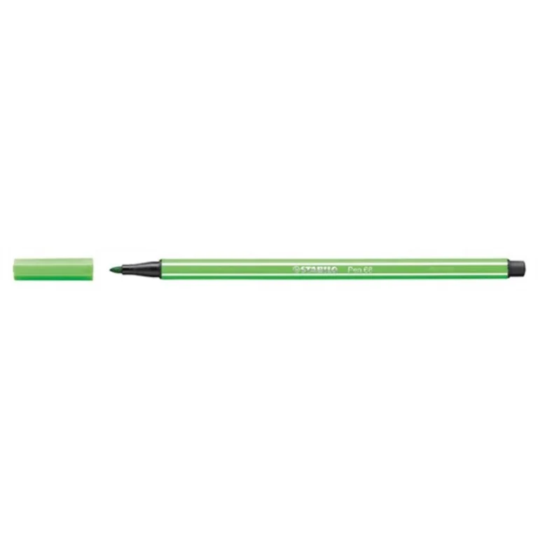 Filctoll, 1 mm, STABILO "Pen 68", levél zöld