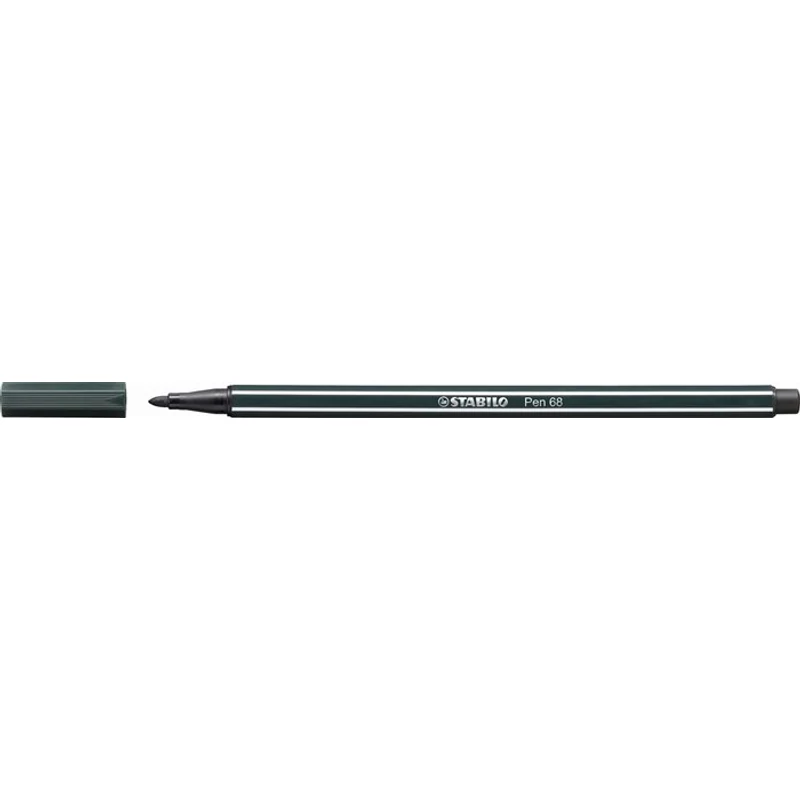 Filctoll, 1 mm, STABILO "Pen 68", sötétzöld