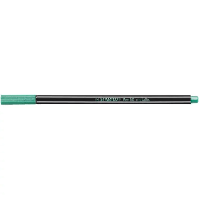 Filctoll, 1,4 mm, STABILO "Pen 68 metallic", metálzöld