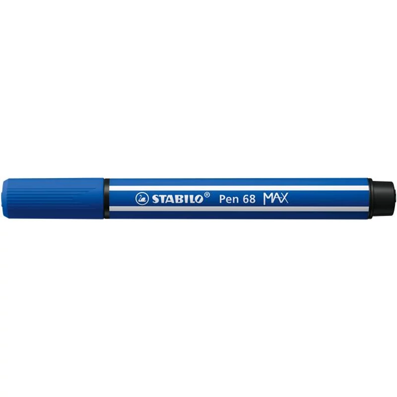 Filctoll, 1-5 mm, vágott hegy, STABILO "Pen 68 MAX", ultramarinkék