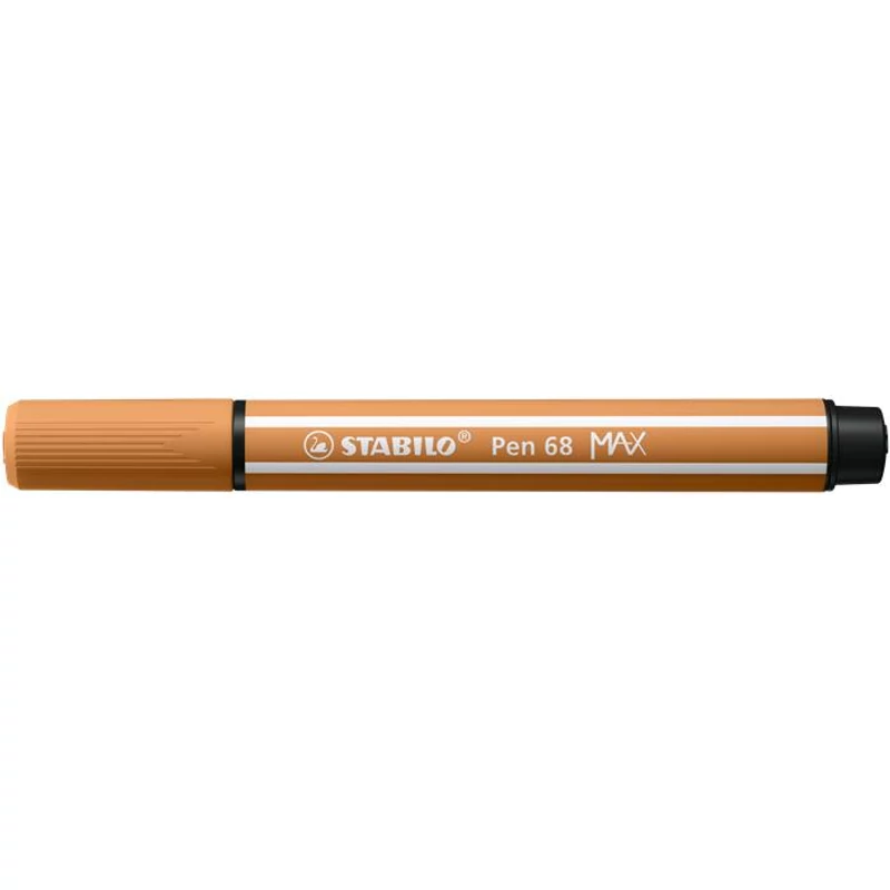Filctoll, 1-5 mm, vágott hegy, STABILO "Pen 68 MAX", sötét okker