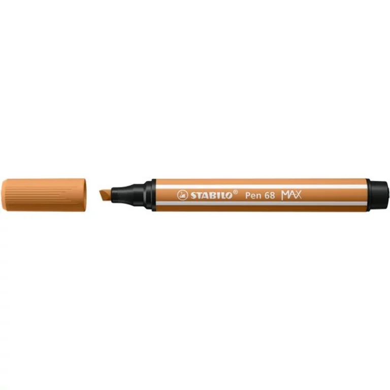 Filctoll, 1-5 mm, vágott hegy, STABILO "Pen 68 MAX", sötét okker