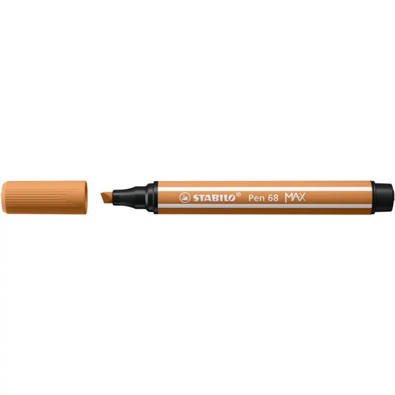 Filctoll, 1-5 mm, vágott hegy, STABILO "Pen 68 MAX", sötét okker
