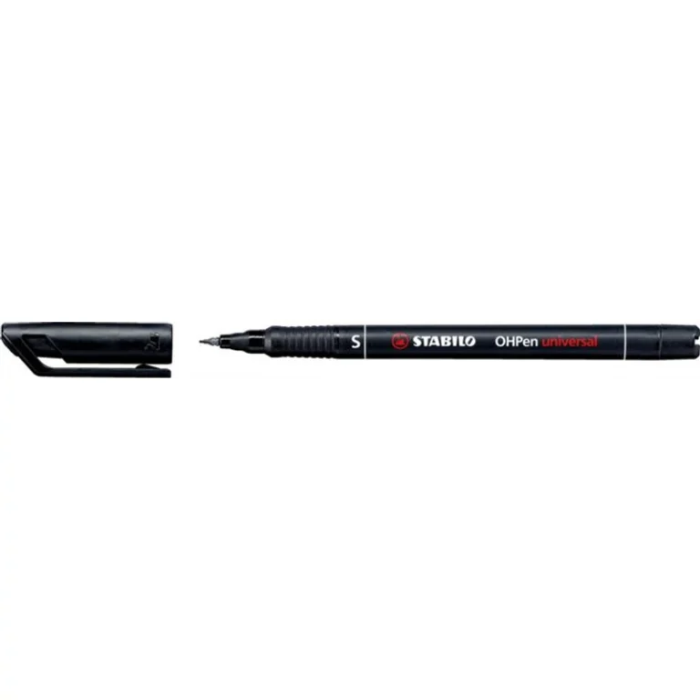 Alkoholos marker, 0,4 mm, STABILO „OHPen S”, fekete