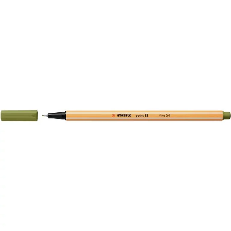 Tűfilc, 0,4 mm, STABILO "Point 88", sárzöld