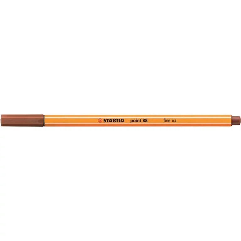 Tűfilc, 0,4 mm, STABILO "Point 88", vörösesbarna