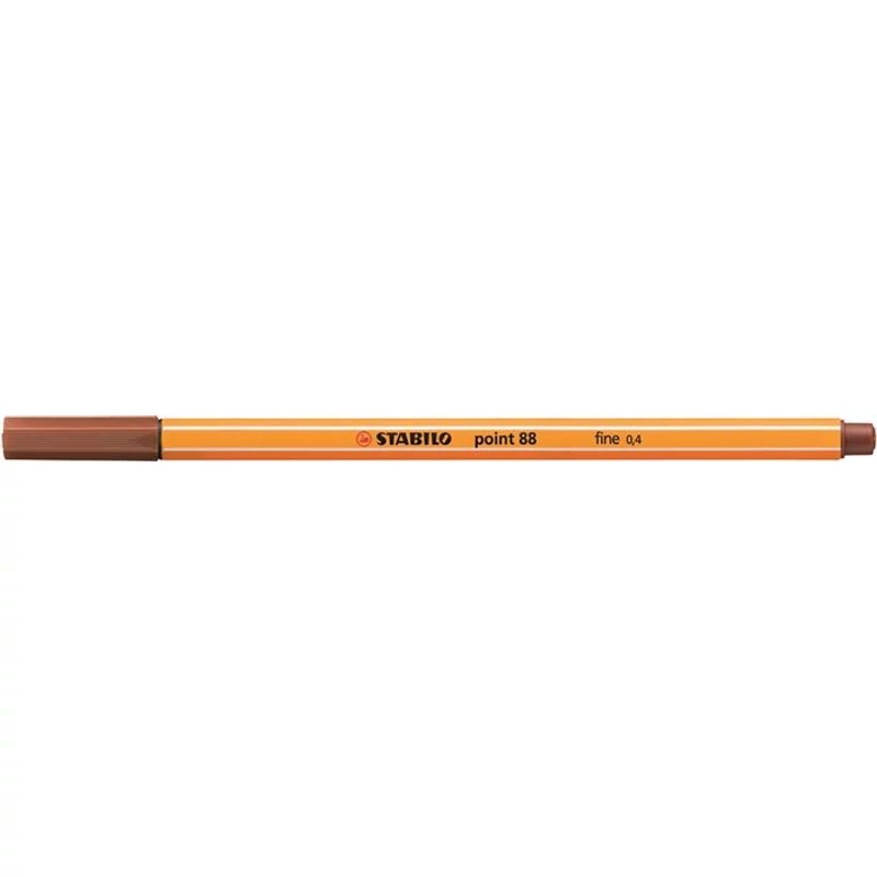 Tűfilc, 0,4 mm, STABILO "Point 88", vörösesbarna