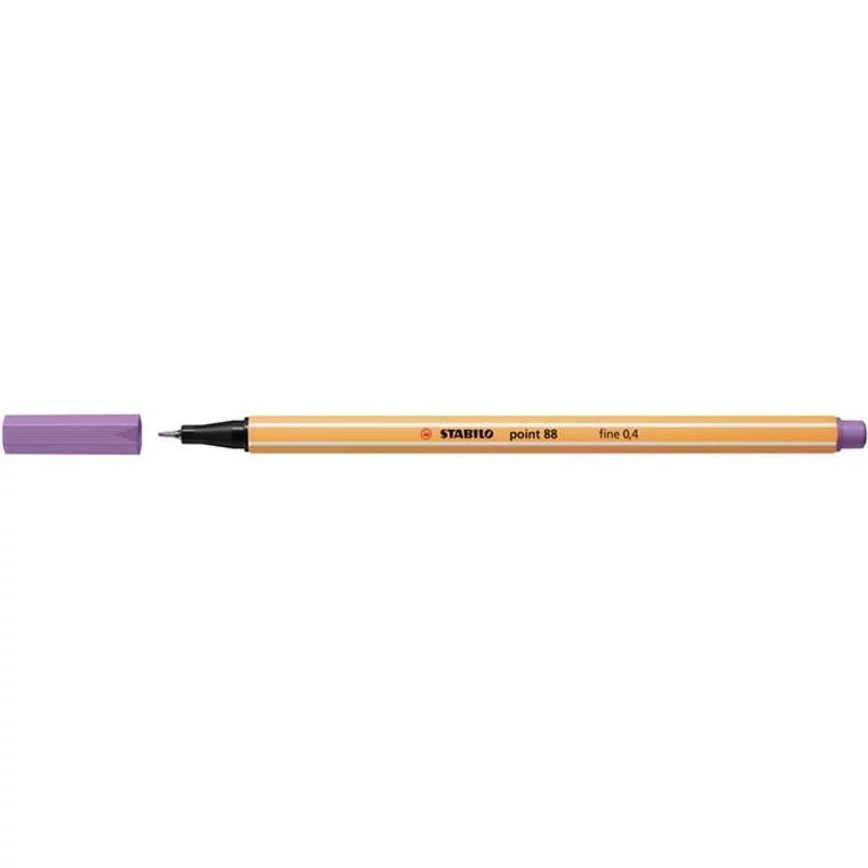 Tűfilc, 0,4 mm, STABILO "Point 88", szürkéslila