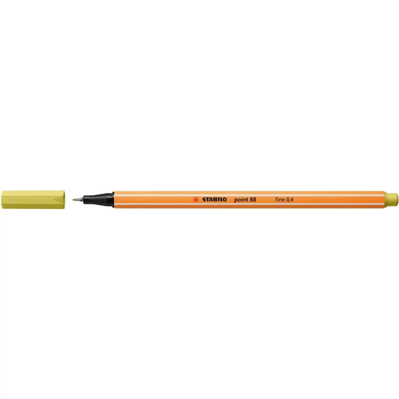 Tűfilc, 0,4 mm, STABILO "Point 88", mustár