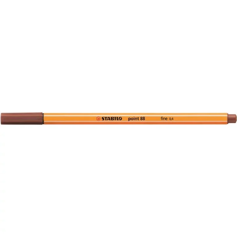 Tűfilc, 0,4 mm, STABILO "Point 88", vörösbarna