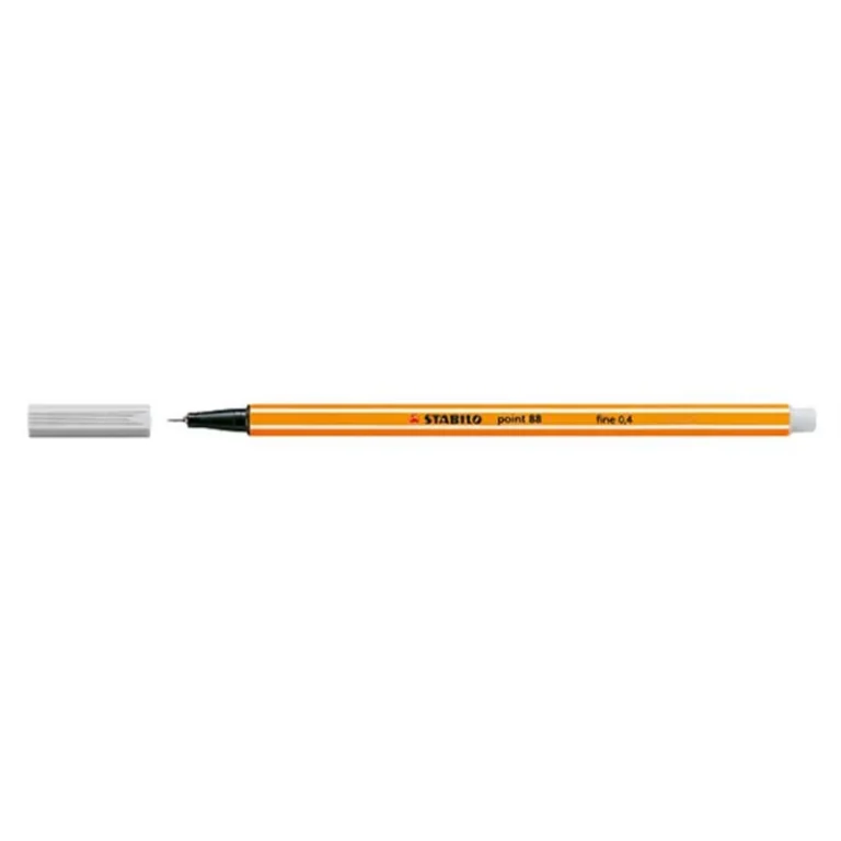 Tűfilc, 0,4 mm, STABILO "Point 88", világos szürke