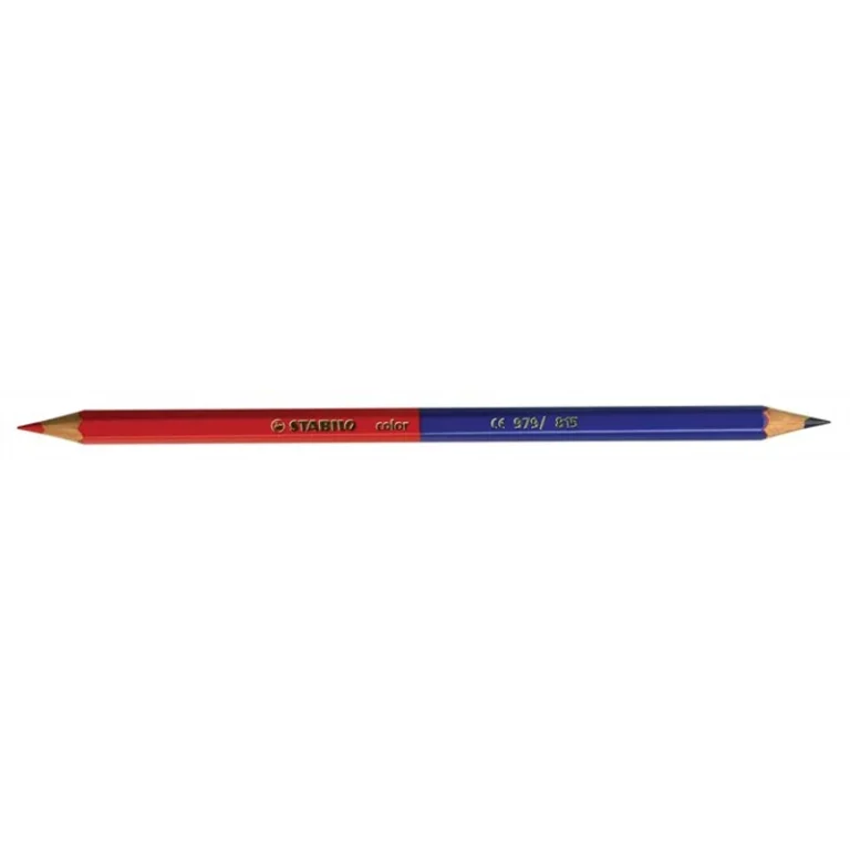 Postairón, hatszögletű, STABILO „979 / 815”, piros-kék