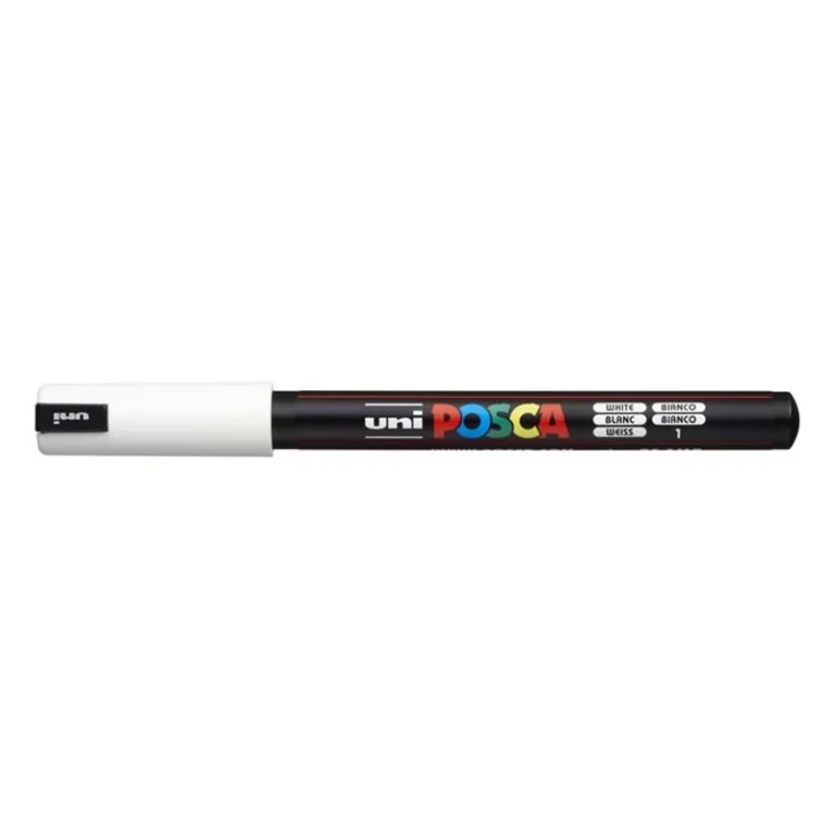 Dekormarker, 0,7 mm, UNI "Posca PC-1MR", fehér