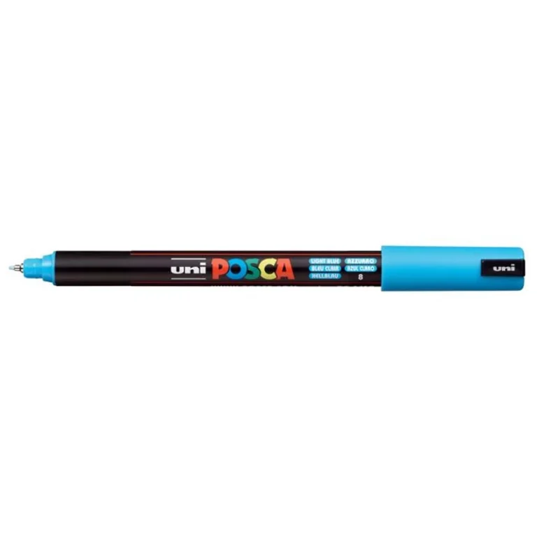 Dekormarker, 0,7 mm, UNI "Posca PC-1MR", világoskék
