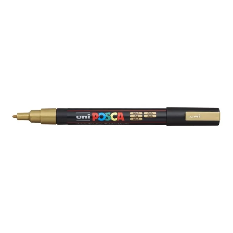 Dekormarker, 0,9-1,3 mm, UNI "Posca PC-3M", arany