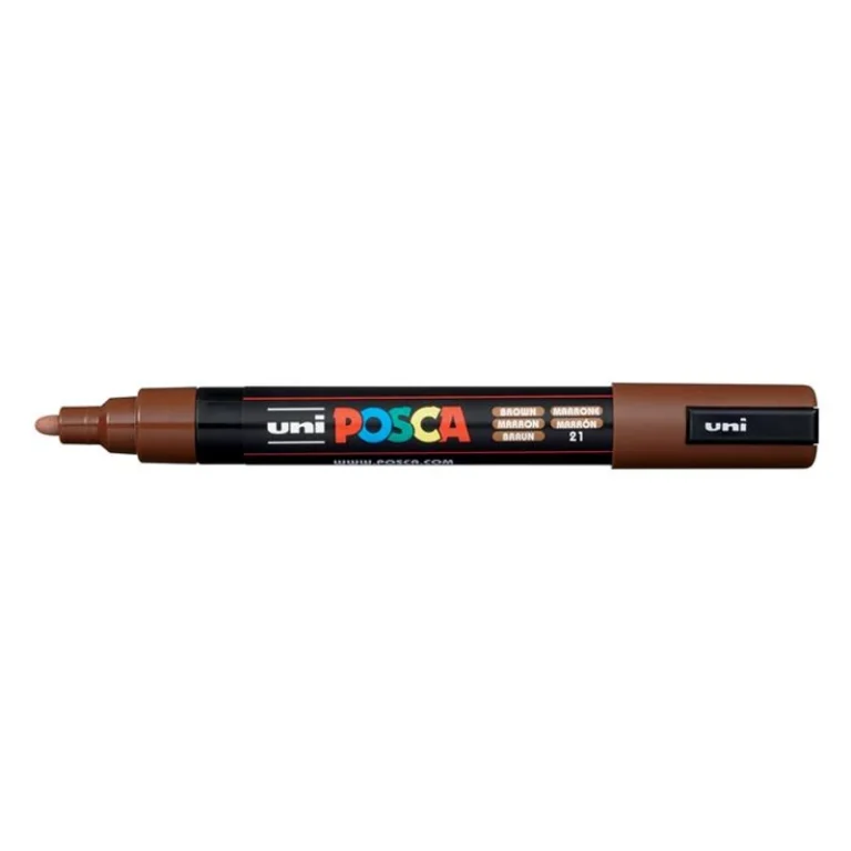 Dekormarker, 0,9-1,3 mm, UNI "Posca PC-3M", barna