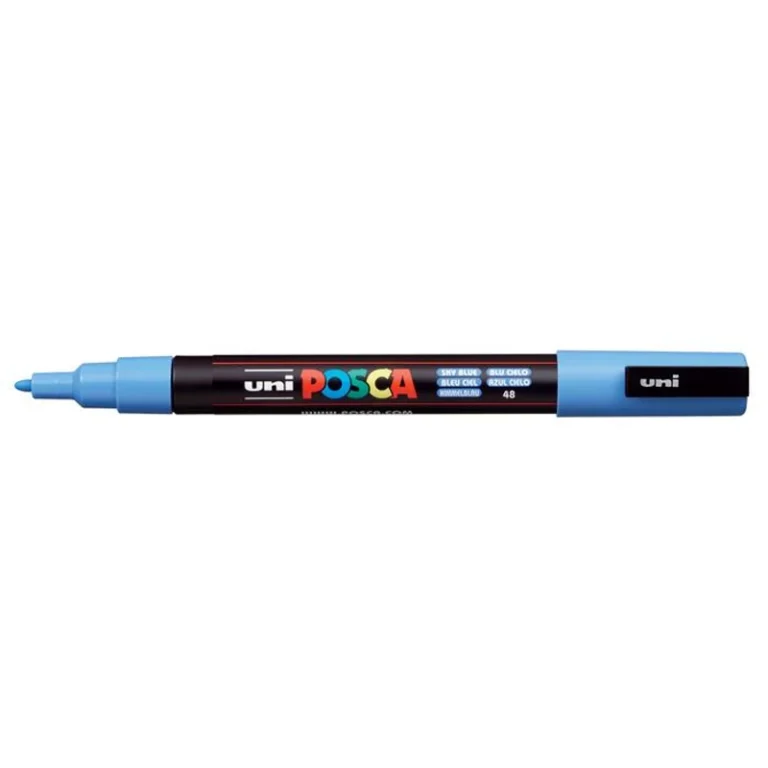 Dekormarker, 0,9-1,3 mm, UNI "Posca PC-3M", égszínkék