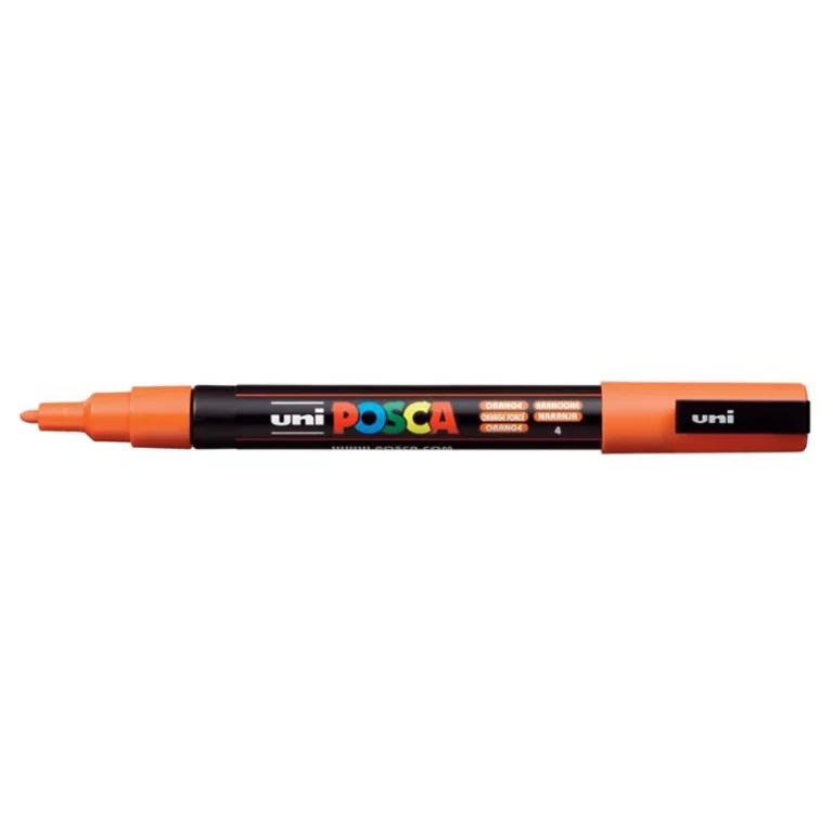 Dekormarker, 0,9-1,3 mm, UNI "Posca PC-3M", narancssárga