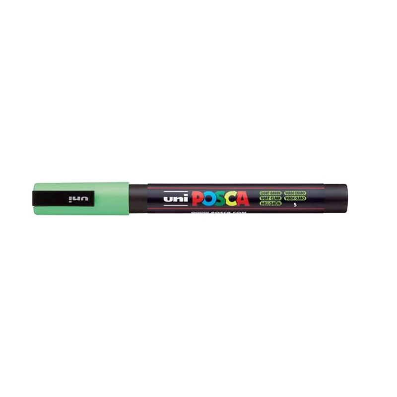 Dekormarker, 0,9-1,3 mm, UNI "Posca PC-3M", világoszöld