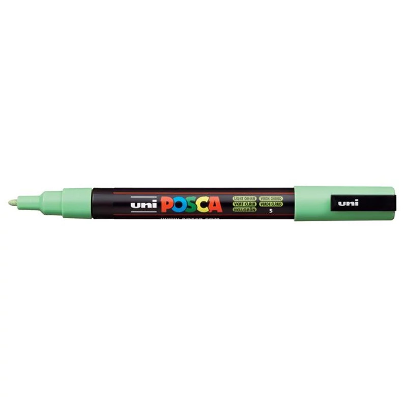 Dekormarker, 0,9-1,3 mm, UNI "Posca PC-3M", világoszöld