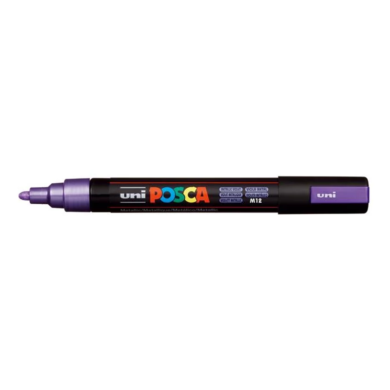 Dekormarker, 1,8-2,5 mm, UNI "Posca PC-5M", metállila