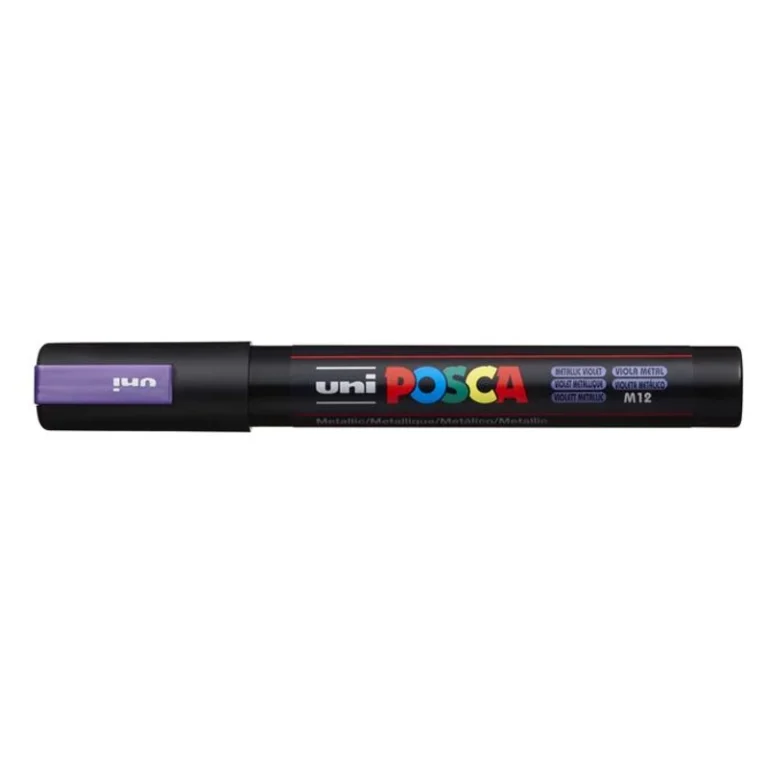 Dekormarker, 1,8-2,5 mm, UNI "Posca PC-5M", metállila
