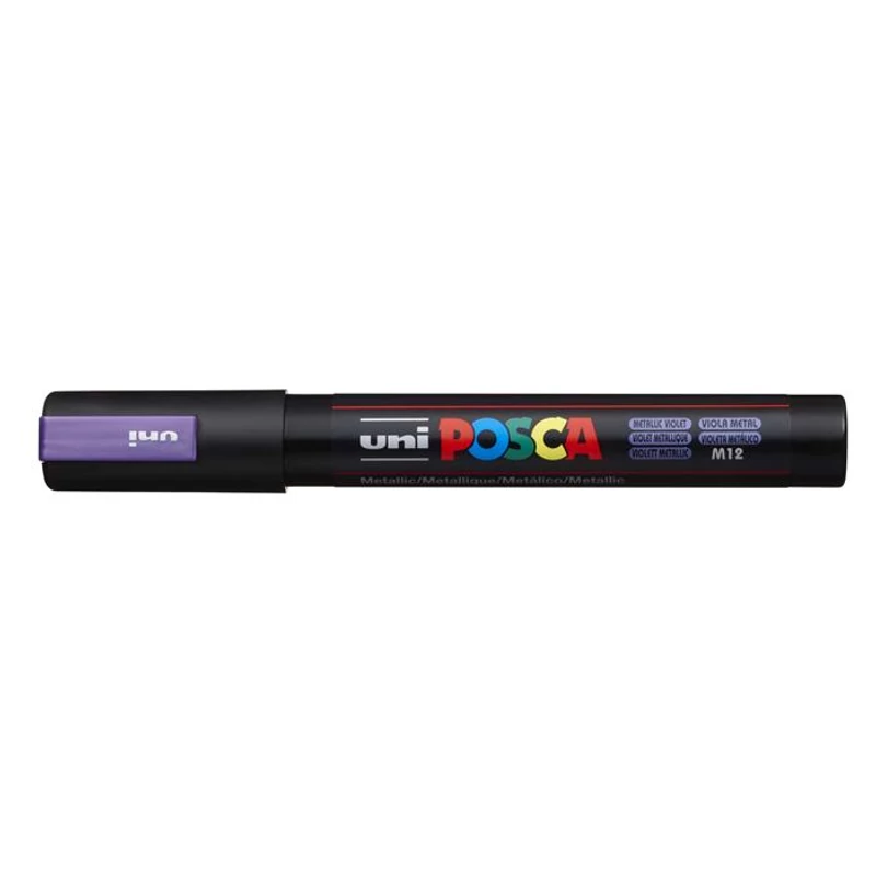 Dekormarker, 1,8-2,5 mm, UNI "Posca PC-5M", metállila
