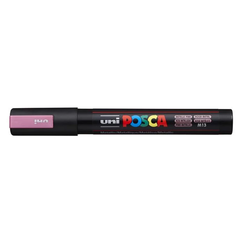 Dekormarker, 1,8-2,5 mm, UNI "Posca PC-5M", metálrózsaszín