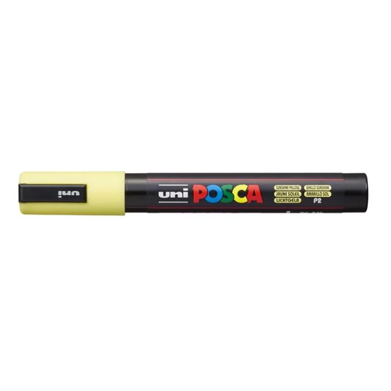 Dekormarker, 1,8-2,5 mm, UNI "Posca PC-5M", napsárga