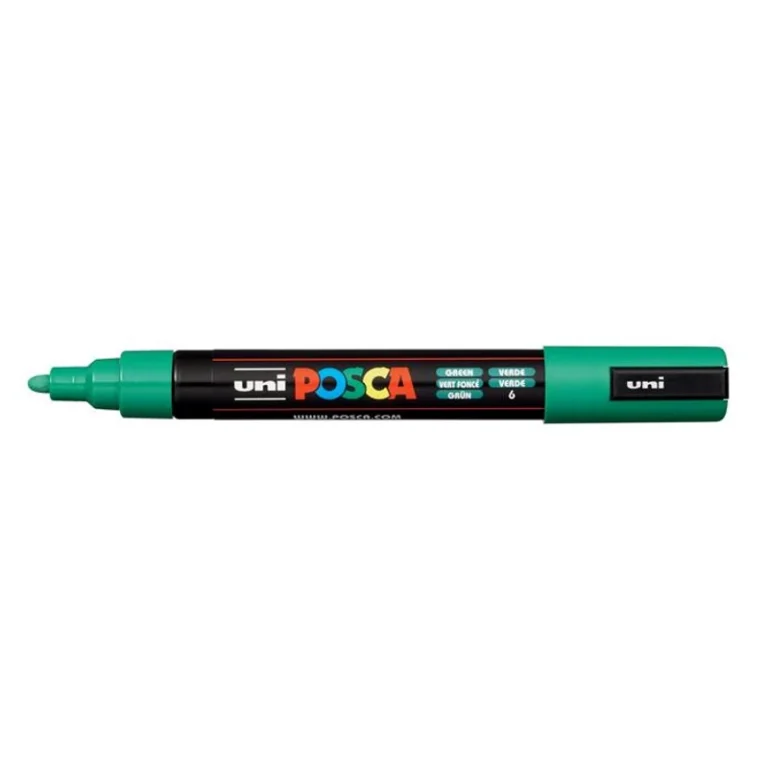 Dekormarker, 1,8-2,5 mm, UNI "Posca PC-5M", zöld