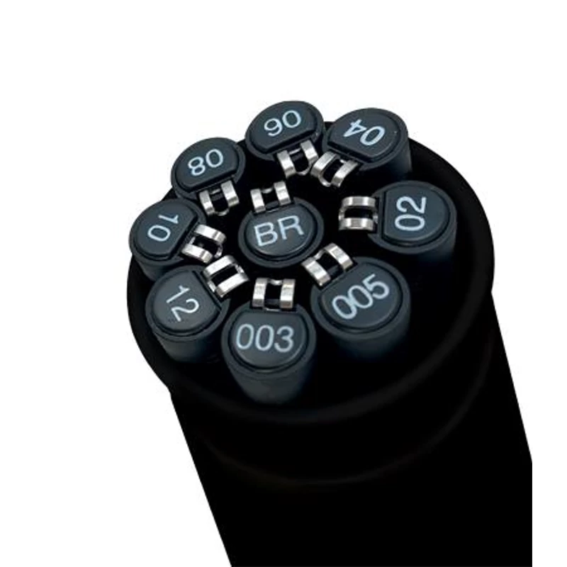 Rajzmarker készlet, UNI PIN "Tube", 9 különböző vonalvastagság, fekete