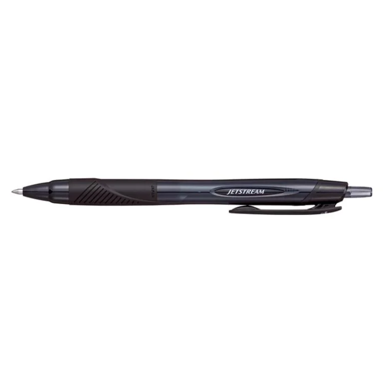 Golyóstoll, 0,35 mm, nyomógombos, fekete tolltest, UNI "SXN-157S Jetstream Sport Eco", fekete