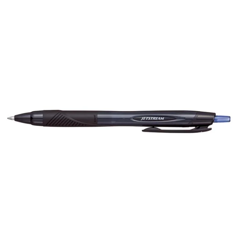 Golyóstoll, 0,35 mm, nyomógombos, fekete tolltest, UNI "SXN-157S Jetstream Sport Eco", kék