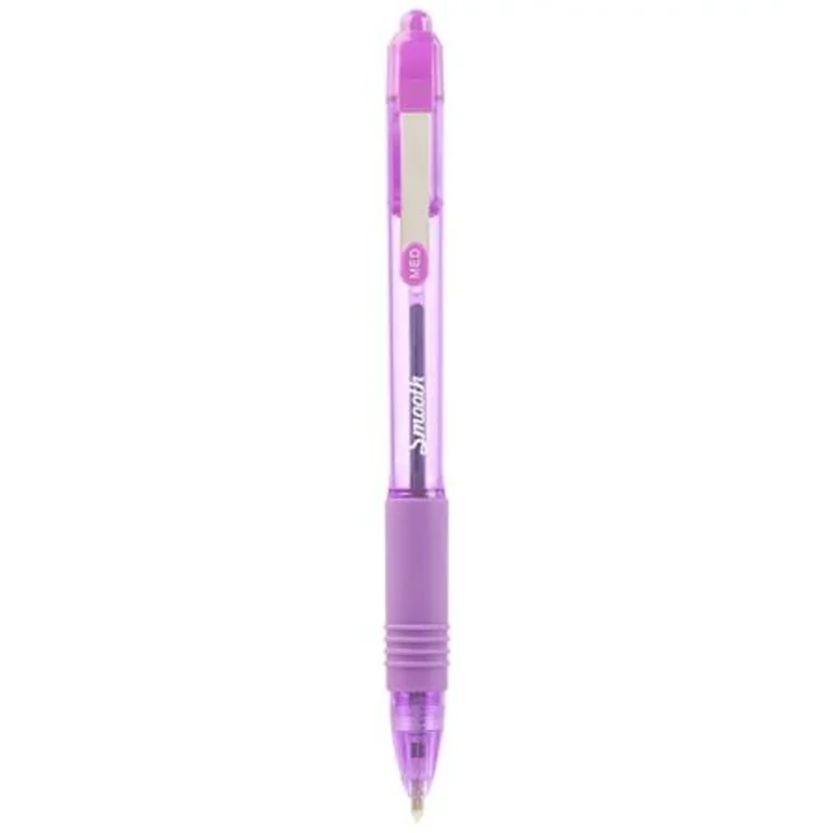 Golyóstoll, 0,27 mm, nyomógombos, ZEBRA "Z-Grip Smooth", lila